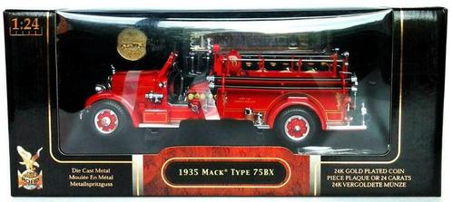 Yatming - Mack 75 BX Firetruck (1935) - 1:24 - Neuf en boite, Hobby & Loisirs créatifs, Voitures miniatures | 1:24, Neuf, Bus ou Camion