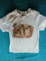 Witte T shirt met poesjes maat 86, Kinderen en Baby's, Meisje, Shirtje of Longsleeve, Gebruikt, Ophalen of Verzenden