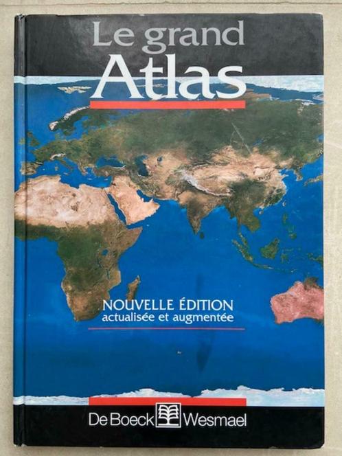 Le grand Atlas livre scolaire de boeck/Wesmael Nouvelle édit, Livres, Atlas & Cartes géographiques, Utilisé, Autres atlas, Monde
