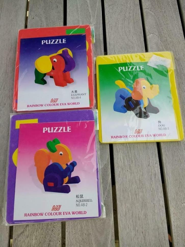 3D foam puzzels dieren - NIEUW, Kinderen en Baby's, Speelgoed | Kinderpuzzels, Nieuw, 4 tot 6 jaar, Minder dan 10 stukjes, Ophalen
