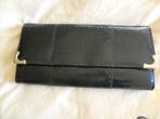 Vintage handtas slangenleer clutch model zwart, Handtas, Gebruikt, Ophalen of Verzenden, Zwart