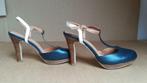 509B * ATELIER R superb nieuwe blauwe leren sandalen (40), Pumps, Nieuw, Verzenden, Blauw