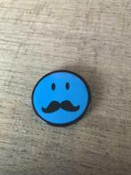 Button pins Smiley blauw, Bouton, Enlèvement ou Envoi, Figurine, Neuf