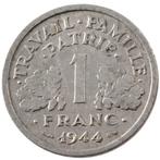 Munten 1 Franc Francais BAZOR (1942-1944)      7 munten, Postzegels en Munten, Munten | Europa | Euromunten, Frankrijk, Overige waardes