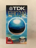 2 x Lege Video-cassettes: TDK - HG - E240 minuten (sealed), Cd's en Dvd's, Ophalen of Verzenden, Nieuw in verpakking