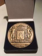 Stad Antwerpen medaille gouden bruiloft   (2), Postzegels en Munten, Penningen en Medailles, Brons, Ophalen