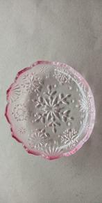 schaaltje roos geperst glas met stermotief, Ophalen of Verzenden, Overige stijlen, Glas, Schaal of Schalen