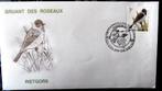 FIRST DAY COVER- VOGELS VAN BUZIN- DE RIETGORS, Ophalen of Verzenden, Gestempeld, Dier of Natuur