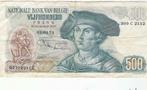 billet belgique 500 franc -orley, Timbres & Monnaies, Monnaies | Europe | Monnaies euro, Autres valeurs, Enlèvement ou Envoi, Belgique