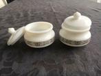 2 stenen potjes met dekseltje, Gebruikt
