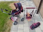 Poppenset: wandelwagen,  bed en schommel, Kinderen en Baby's, Speelgoed | Poppen, Gebruikt, Ophalen