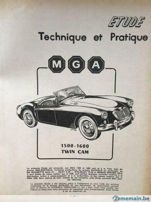 Revue Technique Automobile " MGA 1500 - 1600 - TWIN CAM " 58, Auto diversen, Handleidingen en Instructieboekjes, Ophalen of Verzenden