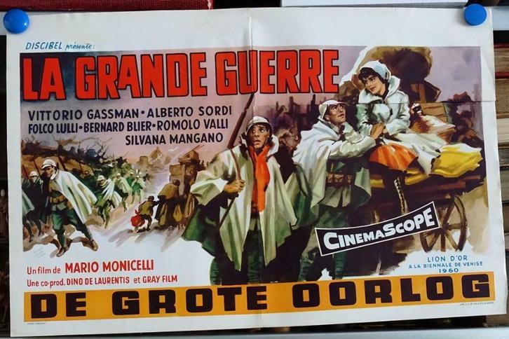 Filmposter La grande guerre De grote oorlog Silvana Mangano, Verzamelen, Posters, Gebruikt, Film en Tv, A1 t/m A3, Rechthoekig Liggend