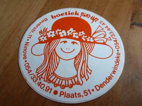 oude sticker boetiek pin up denderwindeke ninove, Collections, Collections Autre, Neuf, Envoi