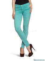 7 FOR ALL MANKIND Jeans skinny vert aqua waterfall faded w29, Verzenden, Nieuw, Groen
