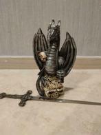 Figurine statue Dragon avec dague ouvre enveloppe, Collections, Comme neuf, Fantasy, Enlèvement ou Envoi