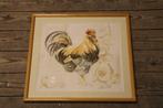 Geborduurde haan, Huis en Inrichting, Woonaccessoires | Schilderijen, Tekeningen en Foto's, Minder dan 50 cm, Gebruikt, Overige typen