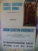 Affiche: Aalst: Cantate Domino: Bachconcert, 8 mei 1973., Ophalen of Verzenden, Gebruikt