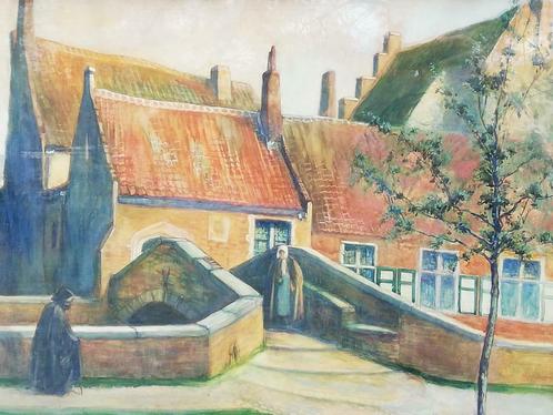 Geo Vermeire - Un pont au Béguinage de Bruges - vers 1930, Antiquités & Art, Art | Peinture | Classique, Enlèvement