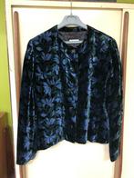 Vintage jasje in velours perfecte staat met mooie details, Blauw, Maat 38/40 (M), Vintage, Ophalen of Verzenden
