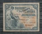 Billet 5 Francs Congo-Belge 10.04.47, Timbres & Monnaies, Billets de banque | Belgique, Série, Enlèvement ou Envoi