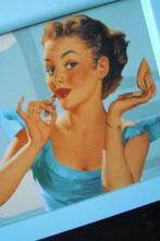 Grappig magnetisch krijtbord in '50 look, Antiek en Kunst, Ophalen of Verzenden