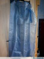 Voilage double bleu et blanc 140x134 cm ( 4 rideaux), Gebruikt, Wit