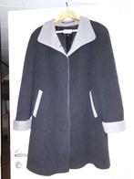 Mantel zwart/grijs 80 % wol maat 46, Kleding | Dames, Ophalen of Verzenden, Zo goed als nieuw, Maat 46/48 (XL) of groter, Zwart
