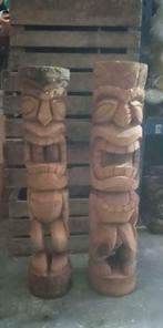 Tiki 100 cm en bois de cocotier, Antiquités & Art, Art | Sculptures & Bois, Enlèvement ou Envoi