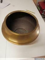 oude geelkoperen pot / cachepot, Antiek en Kunst, Ophalen of Verzenden, Koper