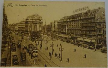 Carte postale ancienne de Bruxelles, place de Brouckère vers, Enlèvement ou Envoi, 1920 à 1940, Affranchie, Bruxelles (Capitale)
