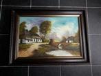 Schilderij van Boerderij, Antiek en Kunst, Kunst | Schilderijen | Klassiek, Ophalen of Verzenden