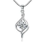 Women's Pendant Necklaces Sterling Silver Cubic Zirconia, Ophalen, Nieuw