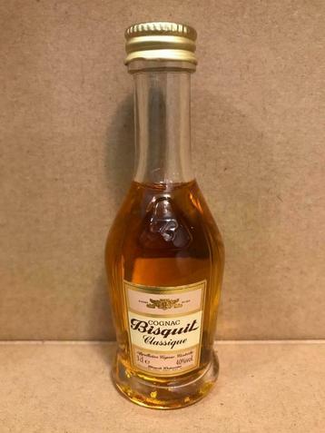 Cognac Bisquit Classique - Mignonnette d'alcool - 3 cl, Neuf, Enlèvement ou Envoi, Pleine, Autres types