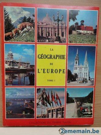tintin géographie de l'europe tomes 1,2,3 et 4, Boeken, Overige Boeken, Gelezen, Ophalen of Verzenden
