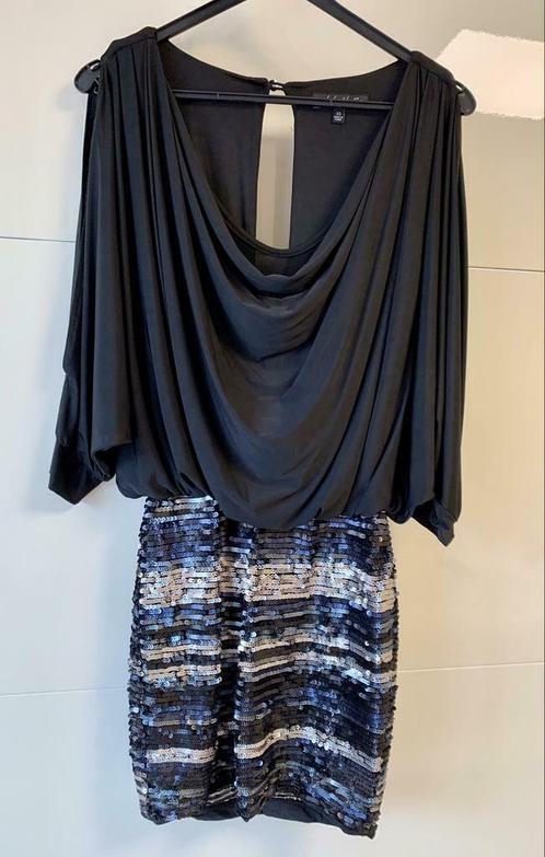 Mini jurk met pailletten, maat XS, Kleding | Dames, Jurken, Zo goed als nieuw, Maat 34 (XS) of kleiner, Zwart, Boven de knie, Ophalen of Verzenden