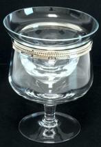 Glazen coupe glas met verzilverde rand en inzet, Huis en Inrichting, Glas of Glazen, Ophalen of Verzenden, Overige stijlen, Glas