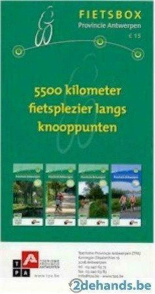 Fietsbox provincie Antwerpen met 4 fietsknooppuntenkaarten, Fietsen en Brommers, Overige Fietsen en Brommers, Zo goed als nieuw