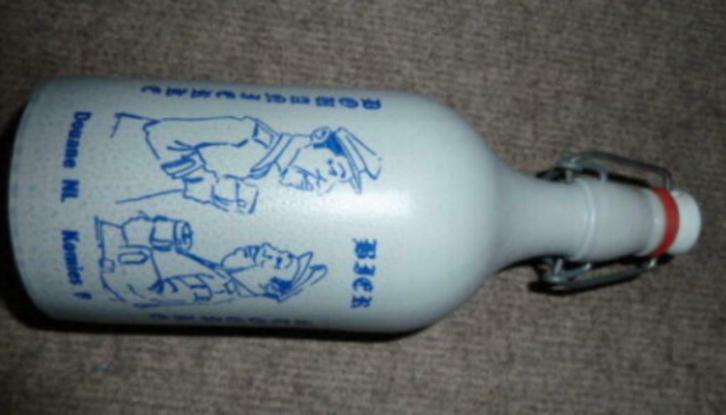# stenen fles / kruik DOUANIERKE BIER ~ STOOPKES BIER-, Verzamelen, Biermerken, Gebruikt, Overige typen, Overige merken, Ophalen of Verzenden