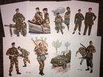 Volledige reeks postkaarten Para-Commando van R. Aubry