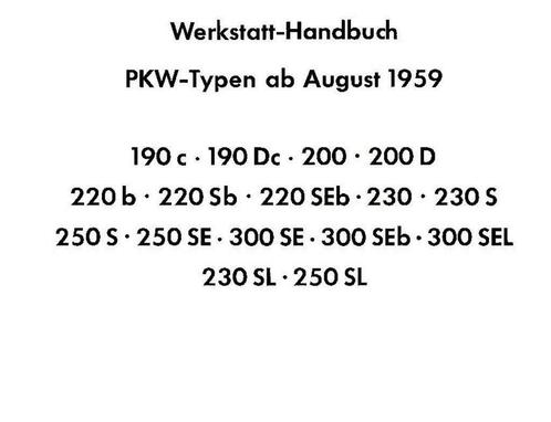 MERCEDES W108-W109-W110-W111-W112-W113 werkplaatshandboek cd, Autos : Divers, Modes d'emploi & Notices d'utilisation, Envoi