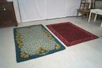 2 antieke handgeknoopte matten rode 200x147 blauwe 230x141, Antiek en Kunst, Ophalen