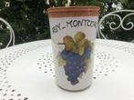 Vallauris "Ruy-Montceau" geëmailleerde terracotta wijnsteen, Huis en Inrichting, Minder dan 50 cm, Overige materialen, Gebruikt