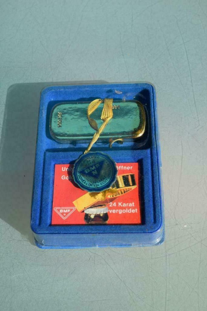 Vergulde flessenopener BMF, Antiek en Kunst, Curiosa en Brocante, Ophalen of Verzenden