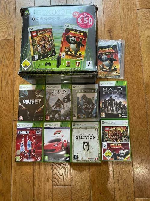 Xbox 360 Elite + 1 manette + 8 jeux, Games en Spelcomputers, Spelcomputers | Xbox 360, Gebruikt, 120 GB, 360 Elite of Super Elite