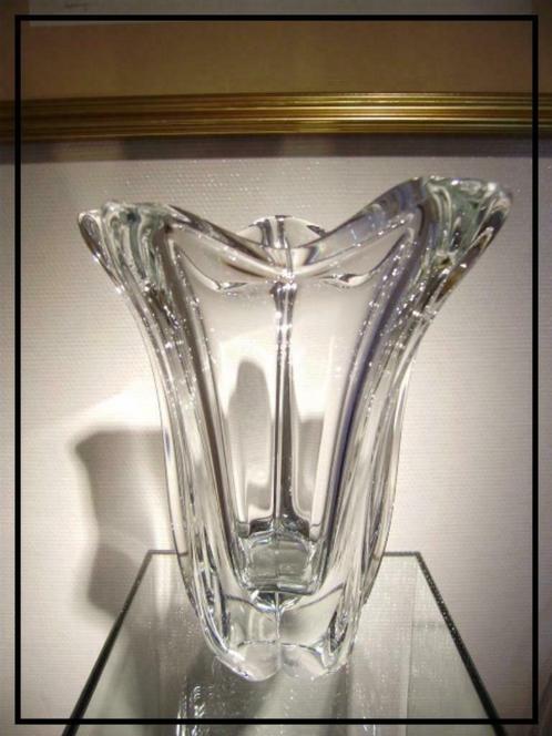 XL Vaas in helder kristal van DAUM - FRANCE , gemerkt., Antiquités & Art, Antiquités | Vases, Enlèvement