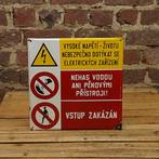 Tsjechisch waarschuwingsbord 2018125, Antiek en Kunst, Ophalen