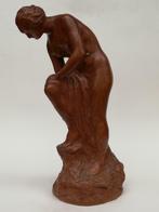 Paul Du Bois - La Baigneuse - statue en terre cuite - c 1900, Antiquités & Art, Curiosités & Brocante, Enlèvement