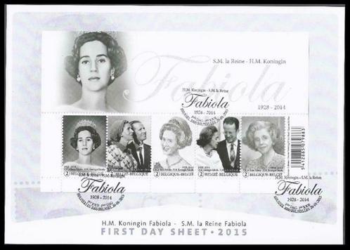 First Day Sheet BL223 S.M. la Reine Fabiola, Timbres & Monnaies, Timbres | Europe | Belgique, Timbre-poste, Enlèvement ou Envoi