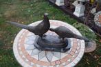 Koppel bronzen fazanten op marmeren voet, Antiek en Kunst, Ophalen, Brons